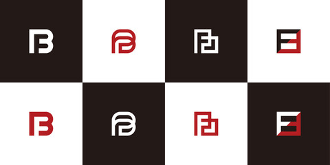 set creative monogram logo designs template