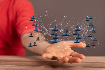 hierarchy connection team group digital