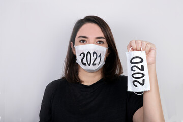 Pandemic new year from 2020 to 2021