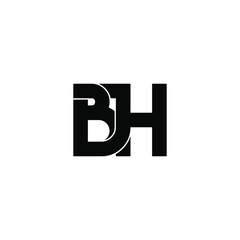 bjh letter original monogram logo design