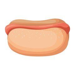 hot dog on white background