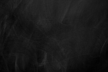 Texture of chalk rubbed out on blackboard or chalkboard background. School education, dark wall backdrop or learning concept.