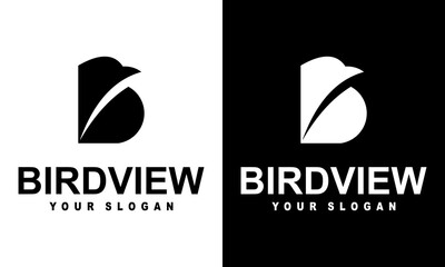 Ilustration vector graphic of  logo letter b. design a combination of letter b and bird into one unique and simple logo. for corporate and graphic design. modern templates