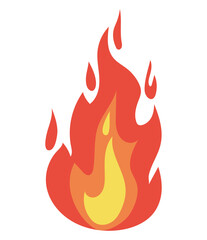 fire of orange, yellow and red color