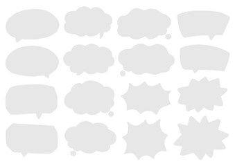 手書きの吹き出しセット　枠　フレーム
