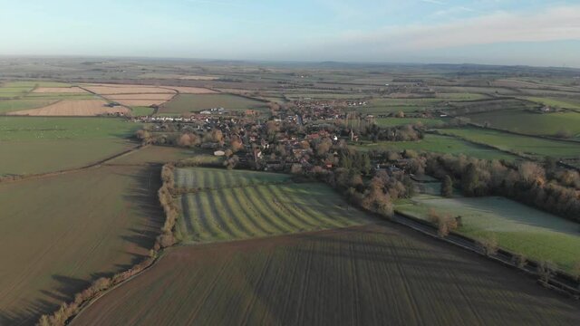 Fenny Compton Warwickshire Village Aerial Winter Landscape D Log