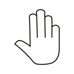 Hand stop icon vector illustration sign