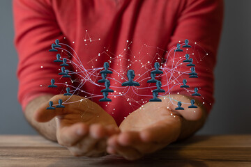 hierarchy connection team group digital