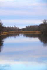 river and autumn trees