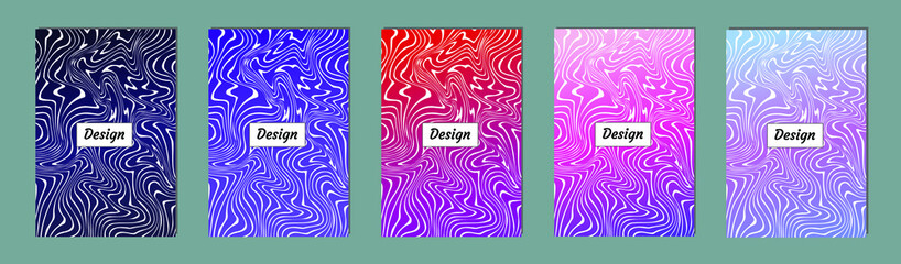 Simple modern covers template design. Geometric figures and colorful gradient background