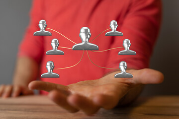 hierarchy connection team group digital