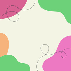 abstract background of Hand drawn various shapes