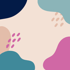 abstract background of Hand drawn various shapes