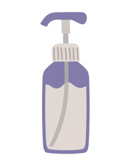 antibacterial bottle doodle flat style icon