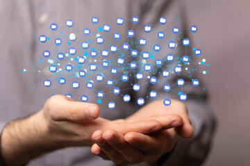 data network 3d digital info