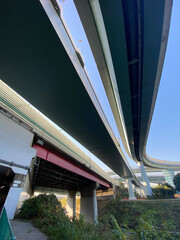 Highway under the blue sky