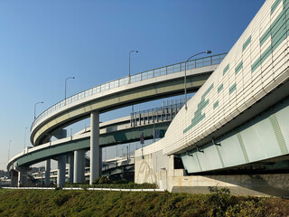 Highway under the blue sky