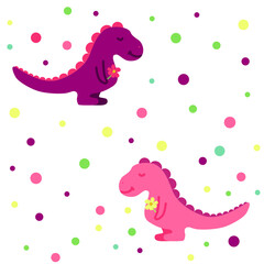 Baby seamless pattern. Cartoon dinosaurs.
Great for printing on paper or fabric.