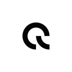 q initial logo design vector graphic idea creative