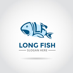 Fishing company Logo template. Vector Illustrator