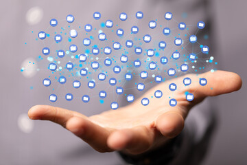 data network 3d digital info