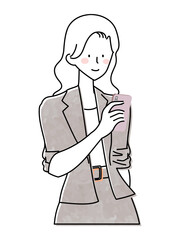 スマホを使う女性