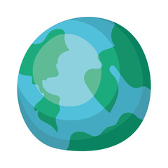 planet earth flat style icon