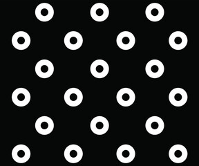 black and white polka dot pattern background vector