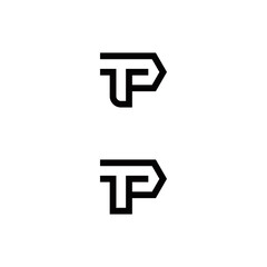 t p tp initial logo design vector graphic idea creative