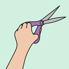 Trendy line art hands, aztec style, tribal art, ethnic collection, vector illustration.