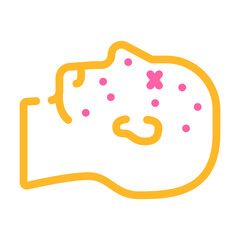 death from allergies color icon vector illustration