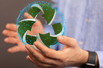 eco Concept of recycling - 3d rendering ecology