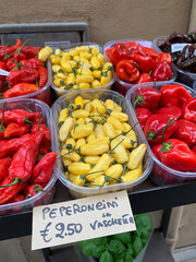 red and yellow peppers