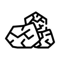 throwing stones line icon vector illustration black