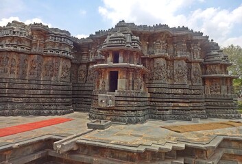 Obraz premium Hoysaleswara Temple, Halebidu,karnataka