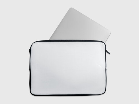 laptop notebook sleeve isolated mockup on white background