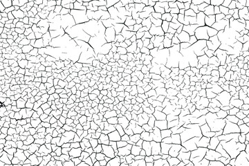 Monochrome vector texture overlay based on craquelure of old oil paint.