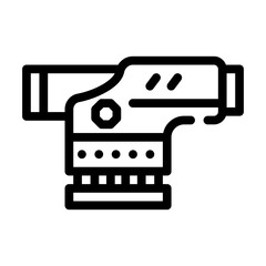 optical level gadget line icon vector illustration