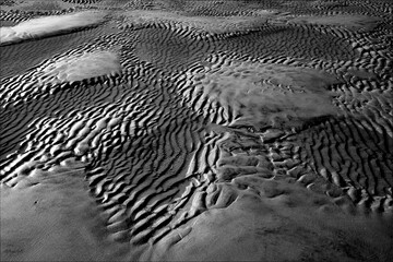 Black and white sand