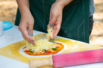 Homemade classic italian pizza