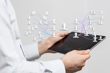 hierarchy connection team group 3d