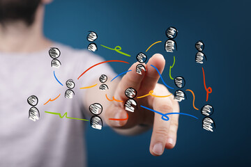 conference Digital Network and data concept