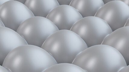 Puffy silver gelly spheres 3d background