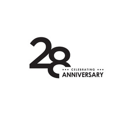 Fototapeta premium 28th anniversary logo design template