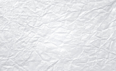 Crumpled white old paper abstract wall background