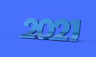 Naklejka na ściany i meble year 2021 business 3d number