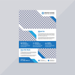 Blue business flyer