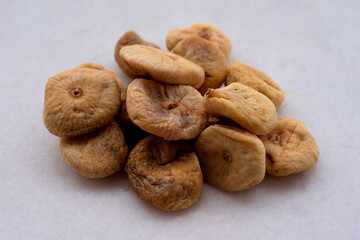 dried figs isolated on white background