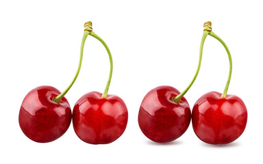Cherry isolated on white background with clipping path
