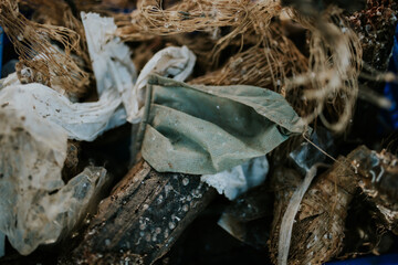 Residuos recogidos del mar.